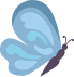 Dekoration blauer Schmetterling